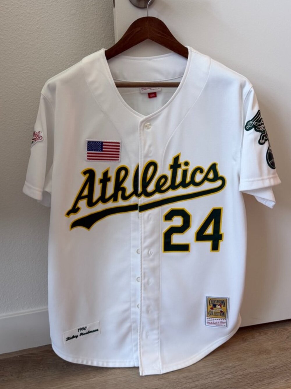 Rickey Henderson Oakland Athletics 1990 White Authentic Jersey